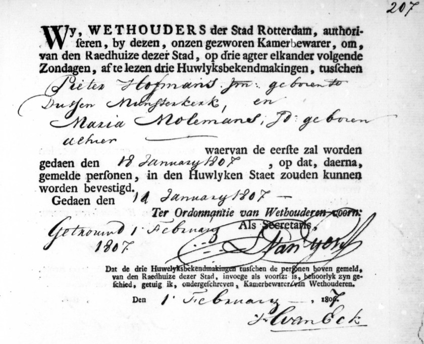 1807.01.18 Pieter II - Ondertrouw-A