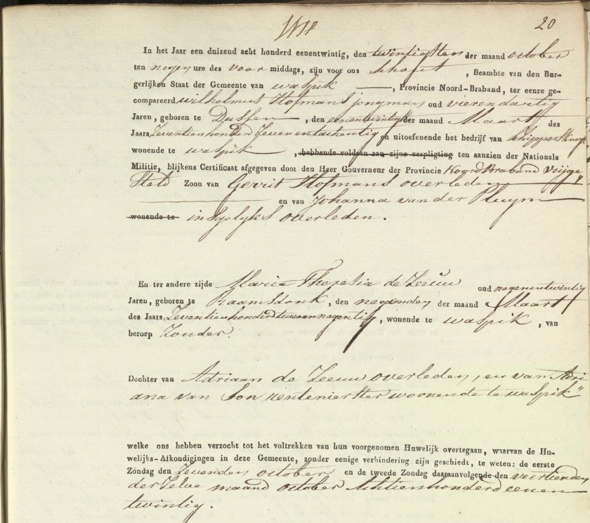 1821.10.20 - Huwelijksakte (1)-A