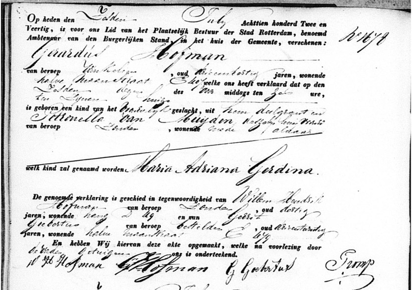 1842.07.06 Geboorte Maria Adriana Gerdina