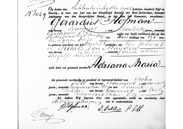 1845.04.26 Geboorte Adriana Maria