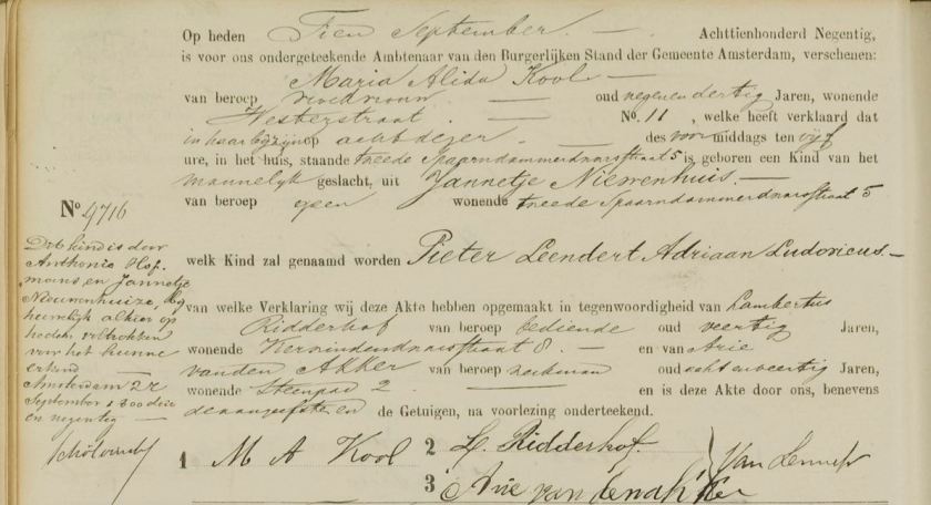 1890.09.08 Pieter LAL Geboorte-A