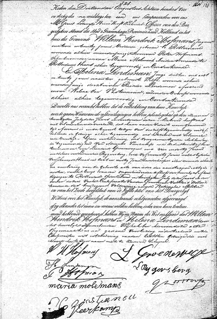 1834.08.13 Huwelijk BS Hofmans-Lindeman-A