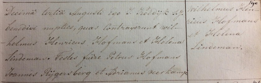 1834.0813 Huwelijk RK Hofmans-Lindeman