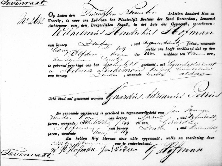 1841.11.11 Geboorte Gerardus Adrianus Petrus