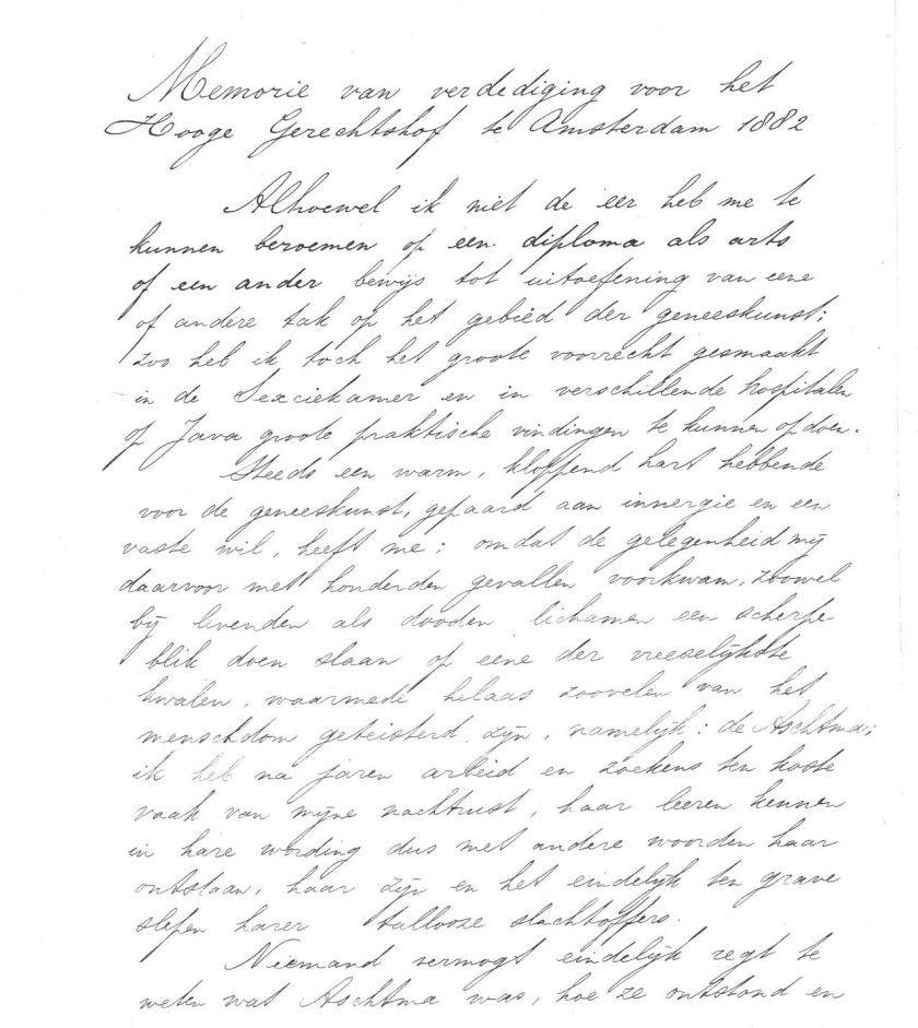 Memorie van Verdediging – 1